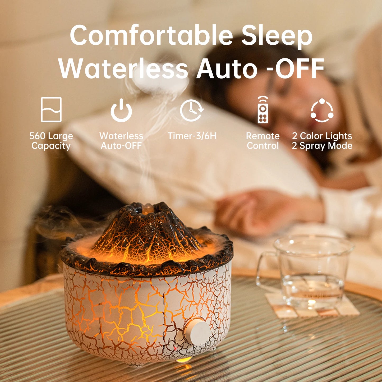 Volcanic Flame Aromatherapy Humidifier