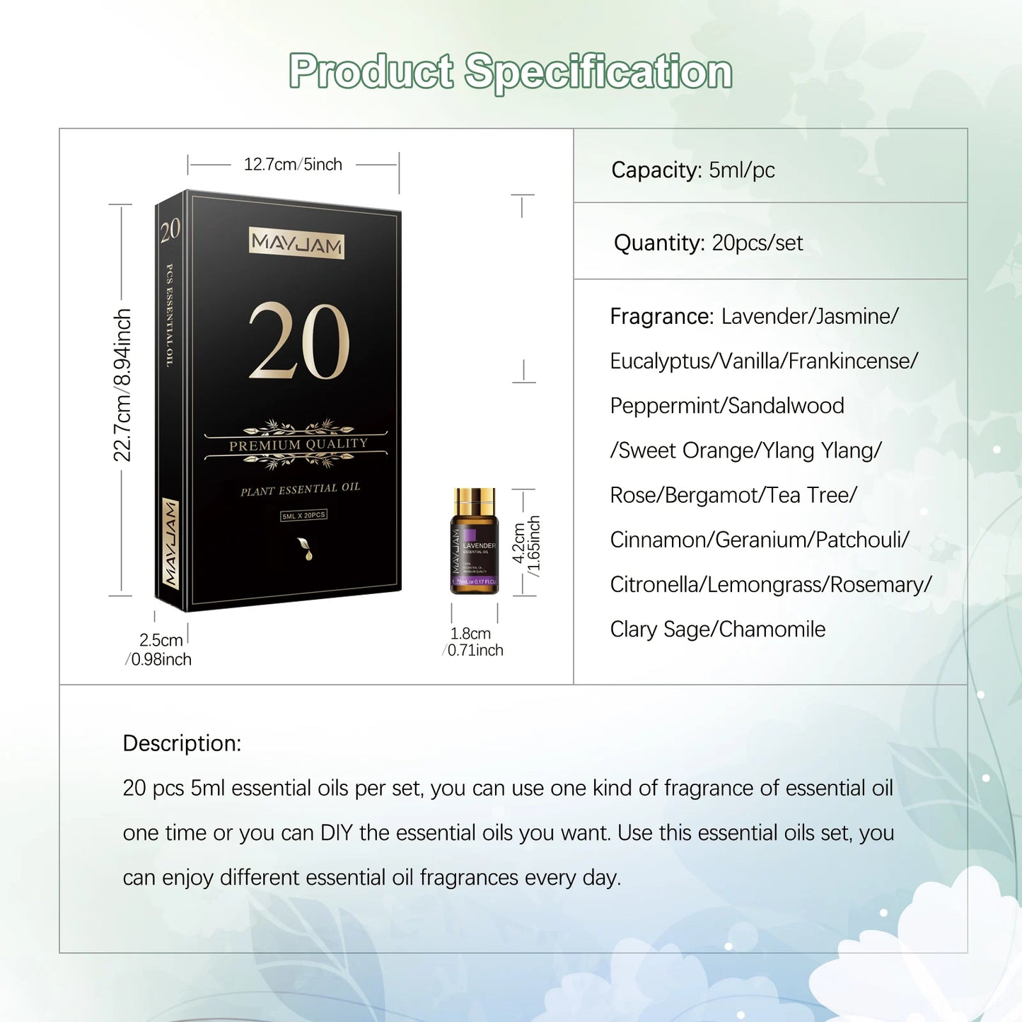 20-Piece Essential Oil Set