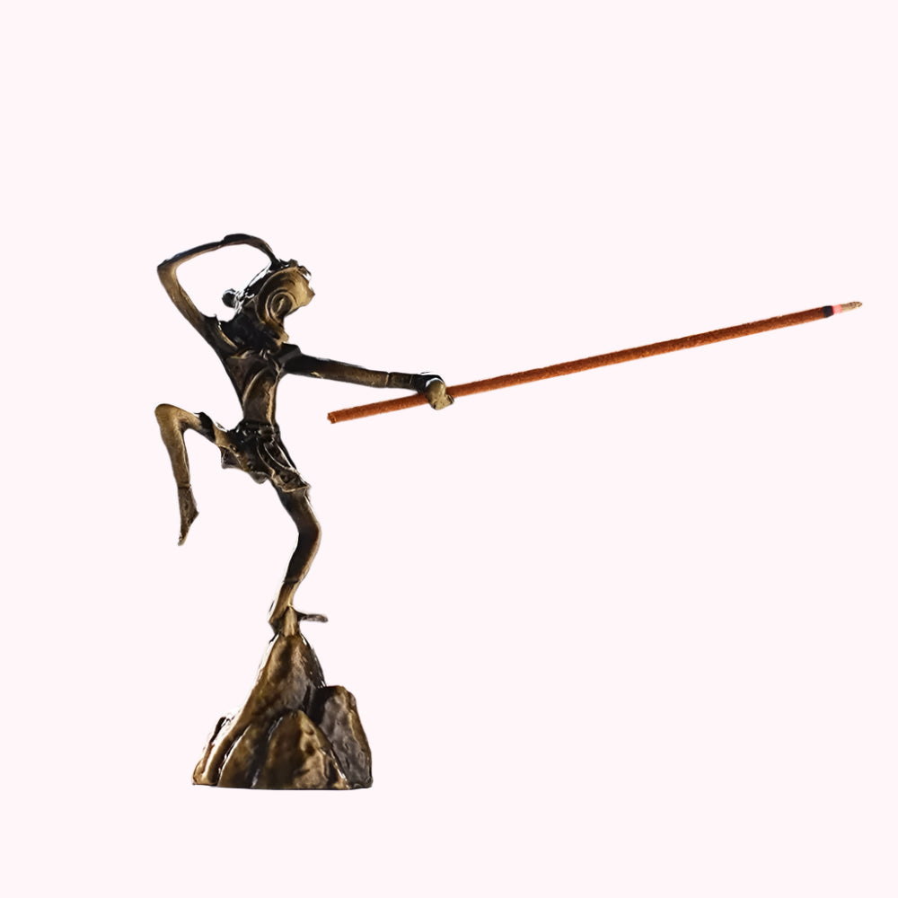 Monkey King Brass Incense Burner